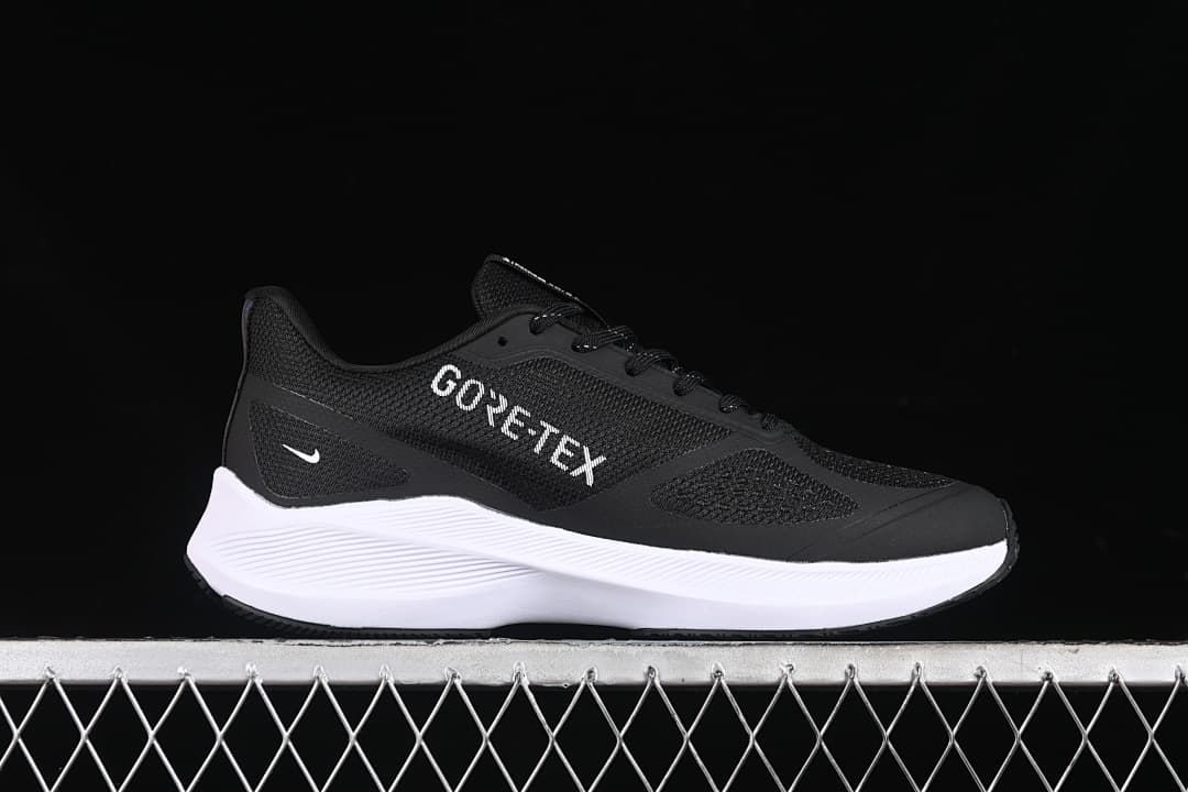 Side view of the shoe with GORE-TEX lettering on the upper