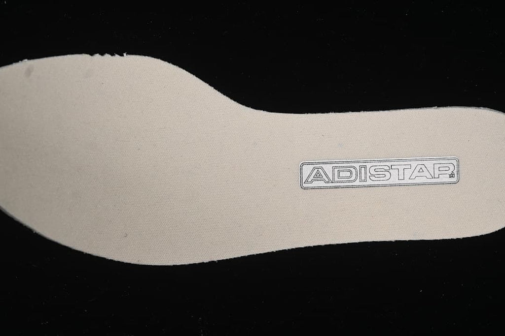 Close-up of the Adistar-branded shoe insole