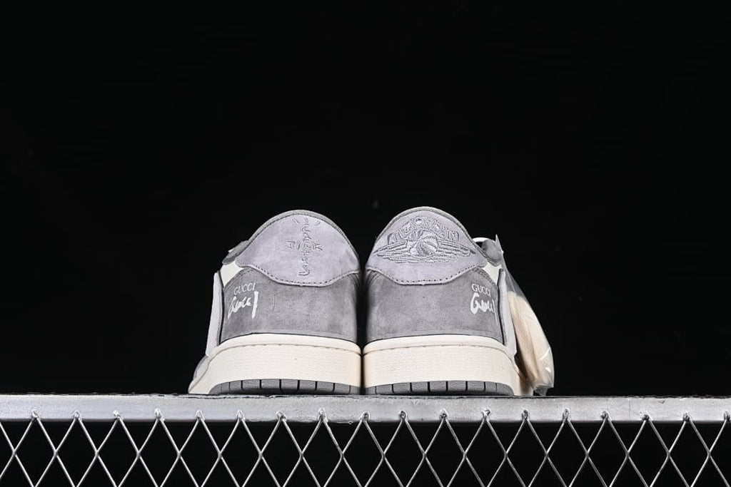 Rear view of both sneakers showing heel details
